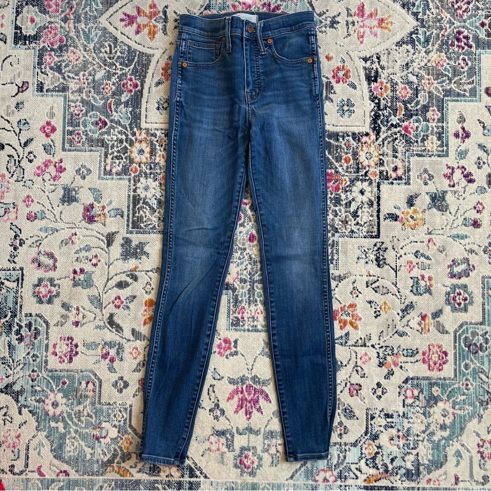 10” high rise skinny jeans with tencel stretch